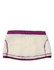 Dolce & Gabbana White Purple Cashmere Fleece Neck Warmer Scarf
