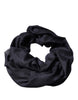 Dolce & Gabbana Black Cashmere Foulard Neck Wrap Shawl Scarf