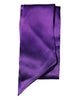 Dolce & Gabbana Purple Satin Silk Skinny Neck Foulard Scarf