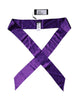 Dolce & Gabbana Purple Satin Silk Skinny Neck Foulard Scarf