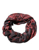 Dolce & Gabbana Black Red Floral Modal Wrap Shawl Scarf