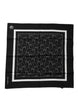 Dolce & Gabbana Black Patterned Cotton Handkerchief Scarf