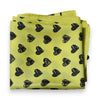 Dolce & Gabbana Yellow Hearts Silk Square Bandana Scarf