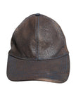 Dolce & Gabbana Brown Goatskin Leather Baseball Cap