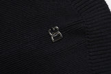 Dolce & Gabbana Black Wool Whole Head Wrap Balaclava Hat