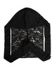 Dolce & Gabbana Black Floral Lace Whole Head Wrap Hat