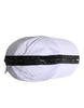 Dolce & Gabbana White Black Cotton Zip Baseball Cap