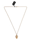 Dolce & Gabbana Gold Tone Chain Brass Statement Sicily Pendant Necklace