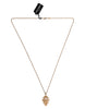 Dolce & Gabbana Gold Tone Chain Brass Statement Sicily Pendant Necklace
