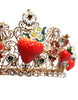 Dolce & Gabbana Multicolor Floral Strawberry Crystal Embellished Tiara