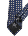 Dolce & Gabbana Blue Patterned Silk Adjustable Necktie Tie