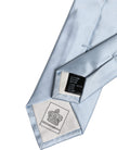 Dolce & Gabbana Light Blue Solid Silk Adjustable Necktie Tie