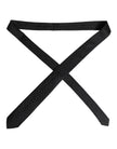Dolce & Gabbana Black Patterned Silk Adjustable Necktie Tie