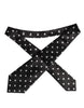 Dolce & Gabbana Black Polka Dots Silk Adjustable Necktie Tie