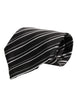 Dolce & Gabbana Black White Stripes Silk Adjustable Necktie Tie