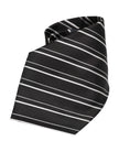 Dolce & Gabbana Black White Stripes Silk Adjustable Necktie Tie