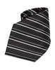 Dolce & Gabbana Black White Stripes Silk Adjustable Necktie Tie