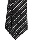 Dolce & Gabbana Black White Stripes Silk Adjustable Necktie Tie