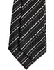 Dolce & Gabbana Black White Stripes Silk Adjustable Necktie Tie