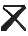Dolce & Gabbana Black Solid Silk Adjustable Necktie Tie