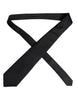 Dolce & Gabbana Black Solid Silk Adjustable Necktie Tie