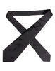 Dolce & Gabbana Black Solid Silk Adjustable Necktie Tie
