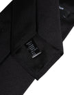 Dolce & Gabbana Black Solid Silk Adjustable Necktie Tie