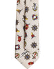 Dolce & Gabbana Beige Graphic Print Silk Adjustable Necktie Tie