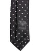 Dolce & Gabbana Black Polka Dots Silk Adjustable Necktie Tie
