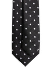 Dolce & Gabbana Black Polka Dots Silk Adjustable Necktie Tie