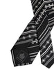 Dolce & Gabbana Black White Stripes Silk Adjustable Necktie Tie