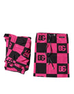 Dolce & Gabbana Black Pink Logo Beachwear Shorts 2Pc Swimwear