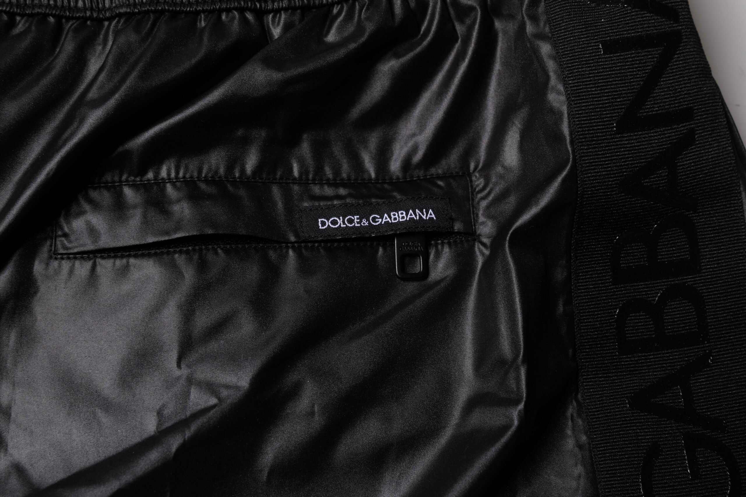 Dolce & Gabbana Black Polyester Beachwear Shorts Swimwear