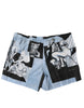 Dolce & Gabbana Blue Statue Print Cotton Mens Shorts