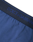 Dolce & Gabbana Blue Cotton Stretch Regular Boxer Underwear