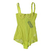 Dolce & Gabbana Green Tulle Balconette Bra Bodysuit Underwear