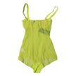 Dolce & Gabbana Green Tulle Balconette Bra Bodysuit Underwear