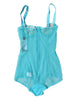 Dolce & Gabbana Blue Tulle Balconette Bra Bodysuit Underwear