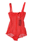 Dolce & Gabbana Red Tulle Balconette Bra Bodysuit Underwear