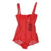 Dolce & Gabbana Red Tulle Balconette Bra Bodysuit Underwear