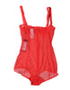 Dolce & Gabbana Red Tulle Balconette Bra Bodysuit Underwear