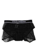 Dolce & Gabbana Black Tulle Nylon Mid Waist Panty Underwear