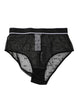 Dolce & Gabbana Black Tulle Nylon Mid Waist Panty Underwear