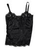 Dolce & Gabbana Black Lace Silk Blend Camisole Top Underwear