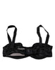 Dolce & Gabbana Black Silk Stretch Balconette Brassiere Underwear
