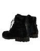 Dolce & Gabbana Black Pony Style Leather Mid Calf Boots Shoes