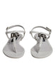Dolce & Gabbana White Leather Logo Ankle Strap Sandals Shoes