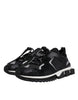 Dolce & Gabbana Black Mesh Sorrento Trekking Sneakers Shoes