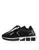 Dolce & Gabbana Black Mesh Sorrento Trekking Sneakers Shoes
