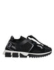 Dolce & Gabbana Black Mesh Sorrento Trekking Sneakers Shoes